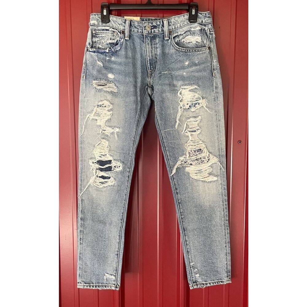 Denim Supply Ralph Lauren Jeans Grove Skinny Boyfriend Distressed Size 25 New